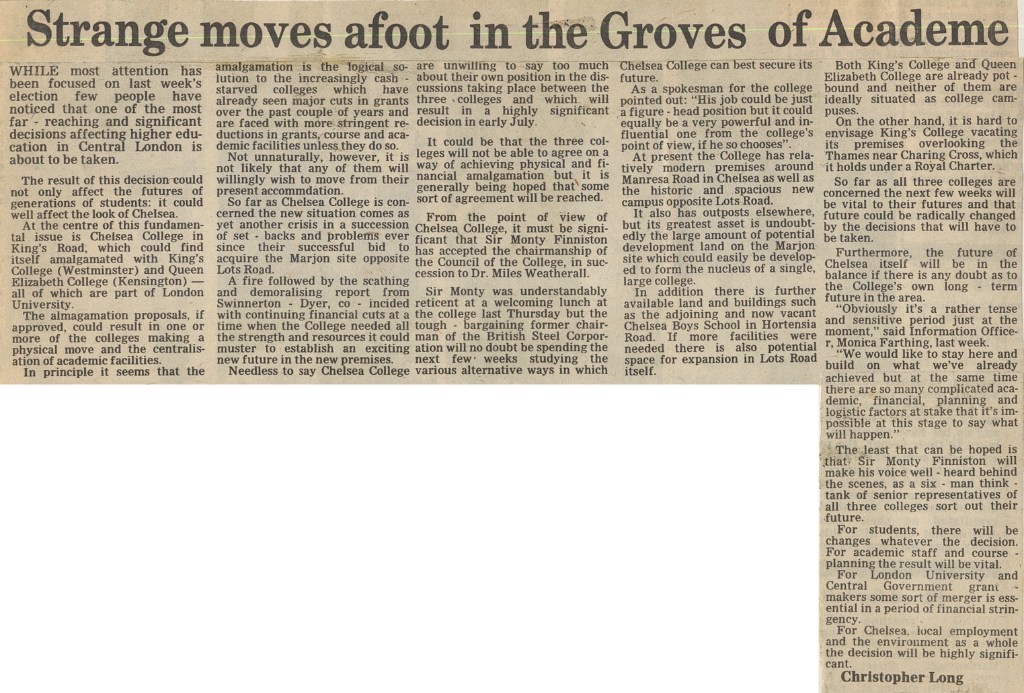 19830617 CHELSEA COLLEGE FUTRE IN DOUBT CN.jpg